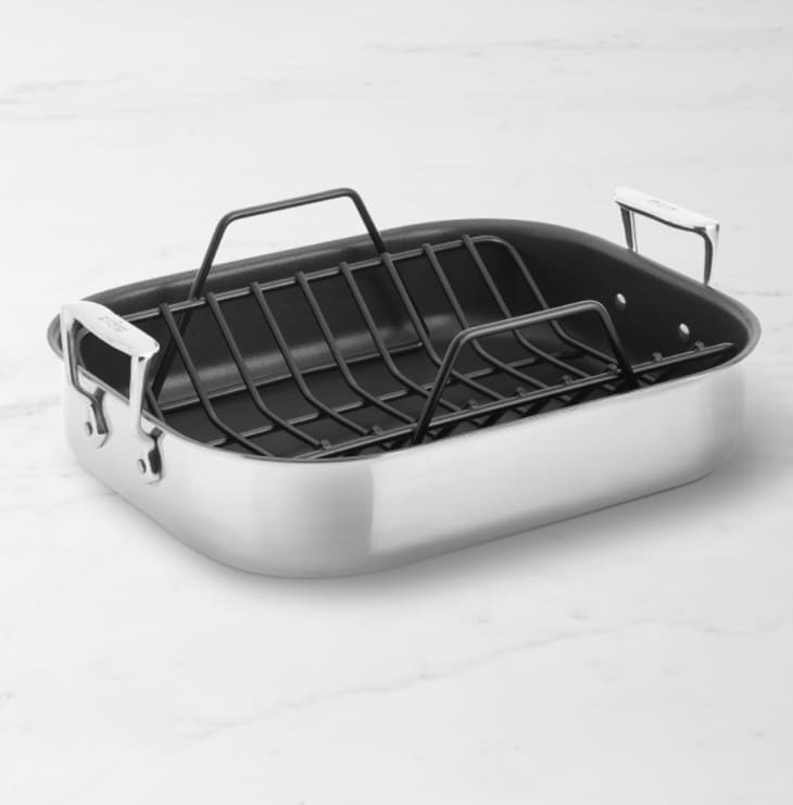 This AllClad Nonstick Stainless Steel Roasting Pan Is on Sale Right